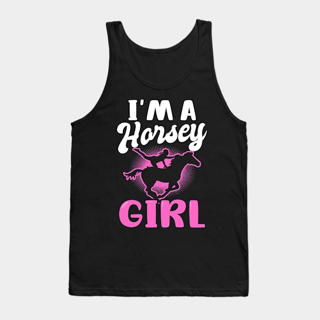 Equestrian Shirt | I'm A Horsey Girl Tank Top by Gawkclothing